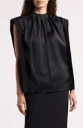 HUGO Draped Satin Top