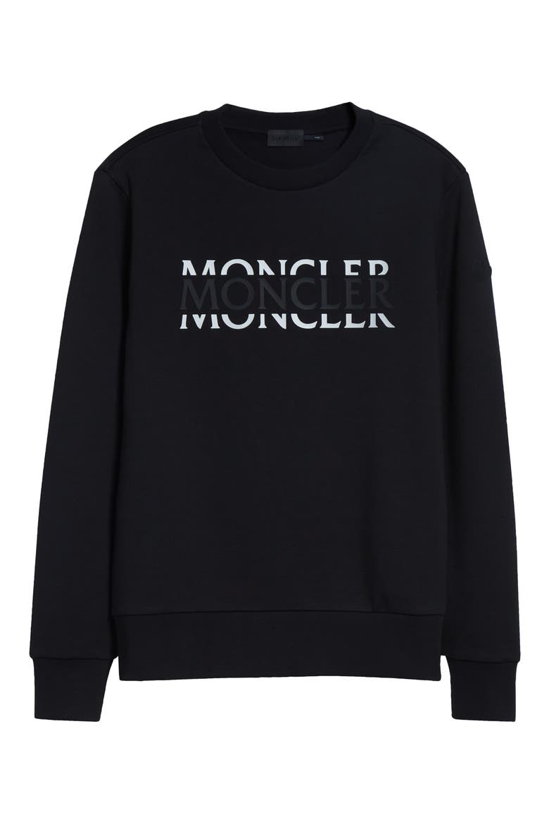 Logo Embroidered Sweatshirt, Alternate, color, BLACK