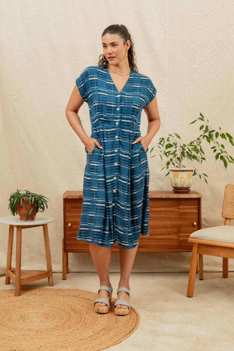 Eileen Dress, Alternate, color, Stormcrest Stripe