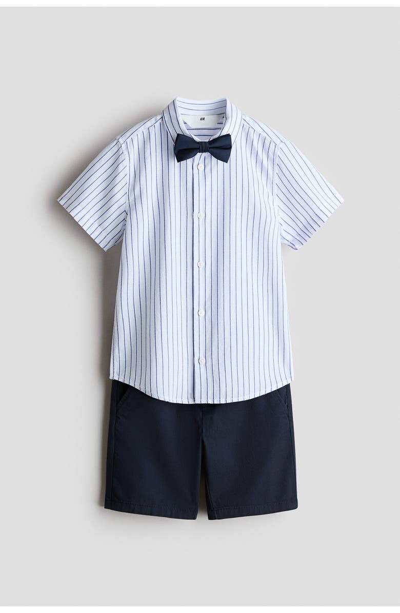 H&M 3-piece Dressy Set, Main, color, Navy Blue/Striped