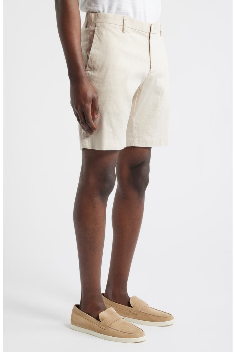 Oasis 8.5-Inch Linen Blend Bermuda Shorts, Alternate, color, SAND