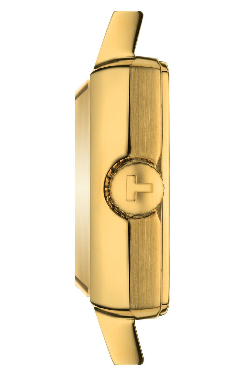 Tissot Lovely Summer Leather Strap Square Watch & Interchangeable Straps Set, 20mm, Alternate, color, Silver