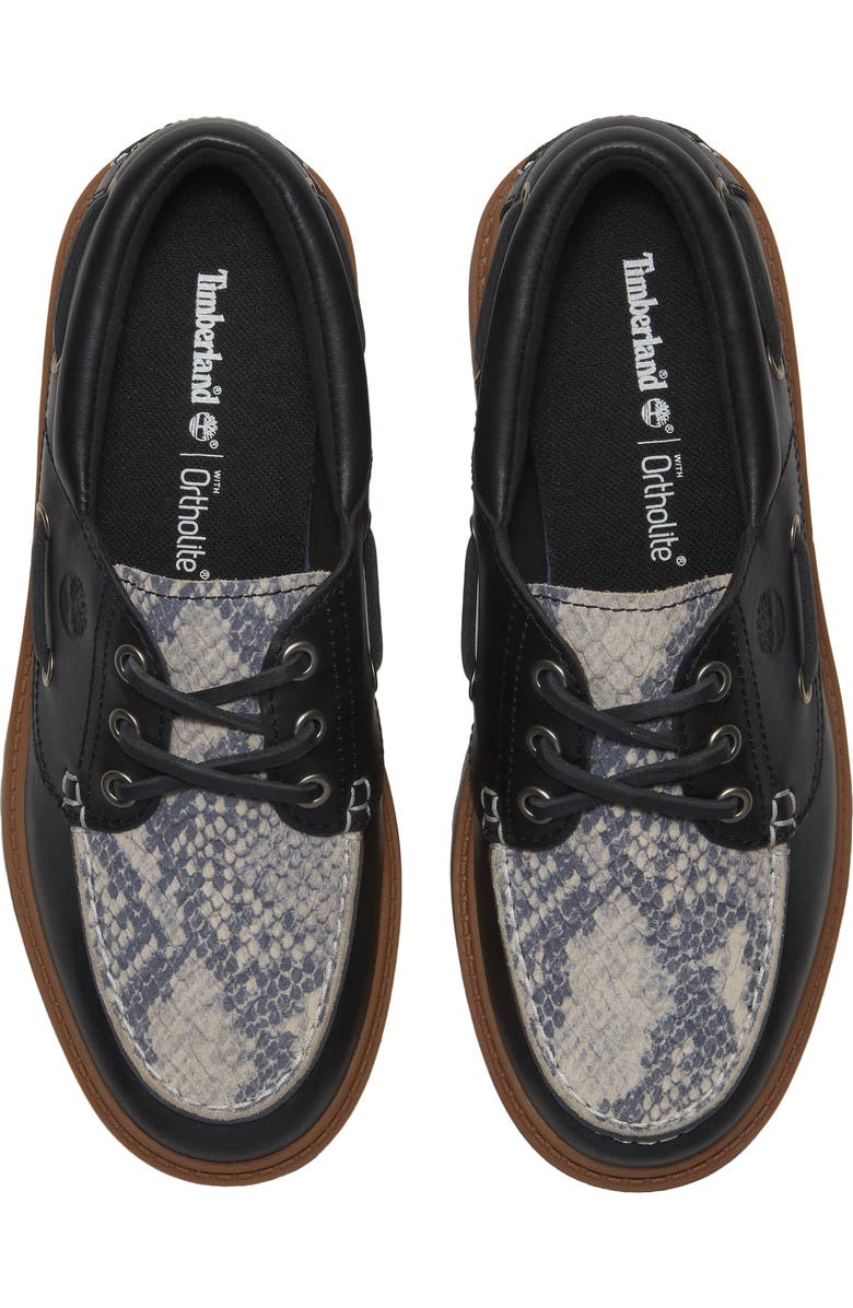 Timberland Stone Street Platform Boat Shoe, Alternate, color, Snake Print Suede