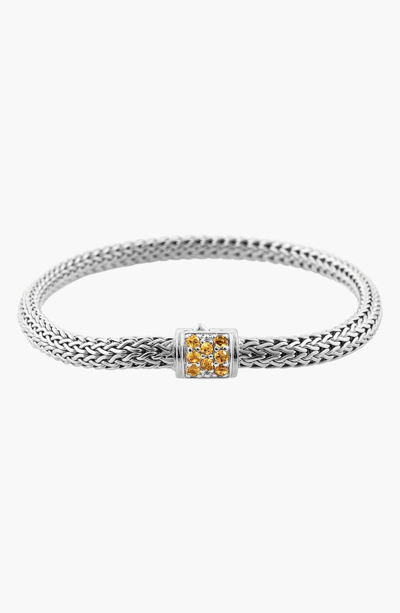 John Hardy Icon Bracelet, Sterling Silver, Diamonds, 5MM, Alternate, color, Diamond