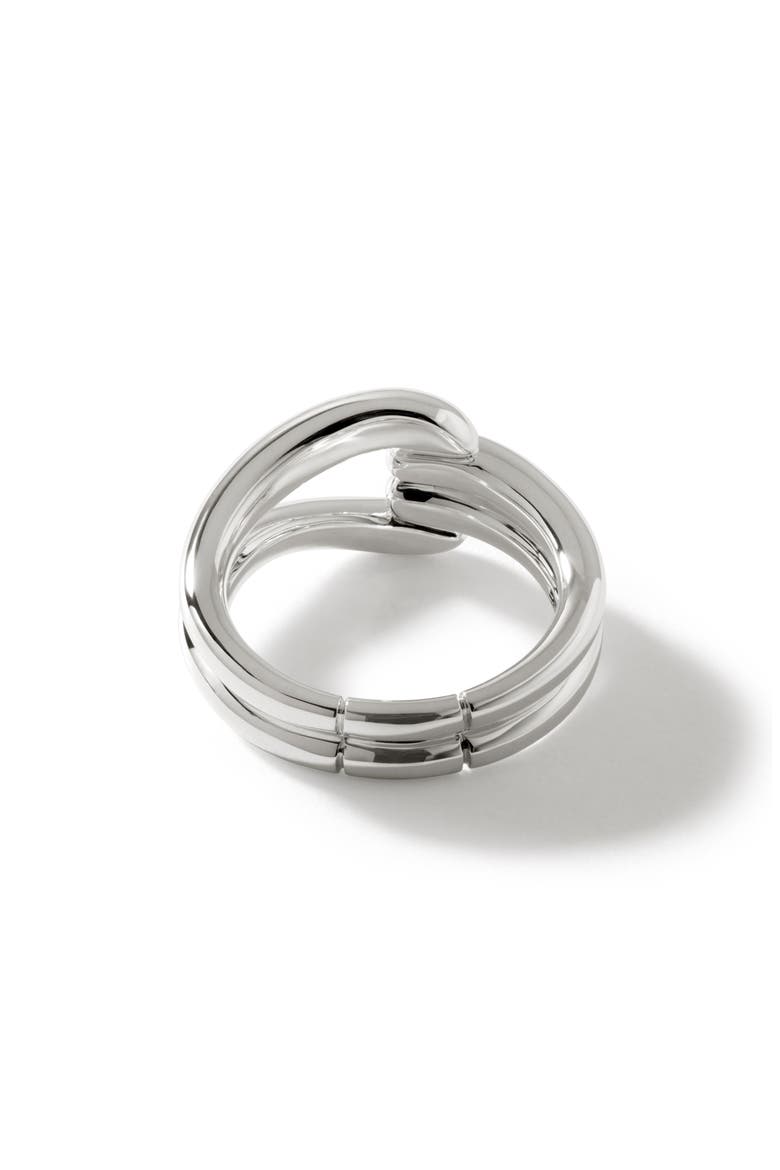 Surf Link Ring, Alternate, color, SILVER
