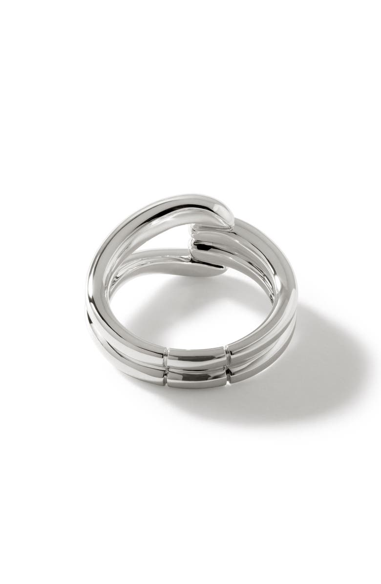 John Hardy Surf Link Ring, Alternate, color, Silver