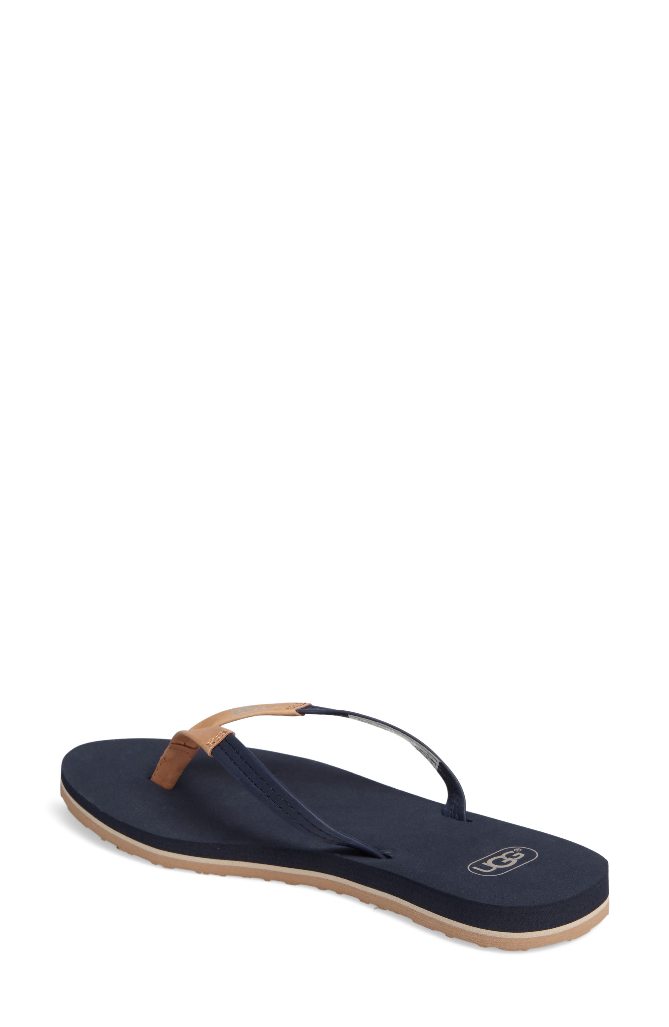 'Magnolia' Flip Flop, Alternate, color, NAVY