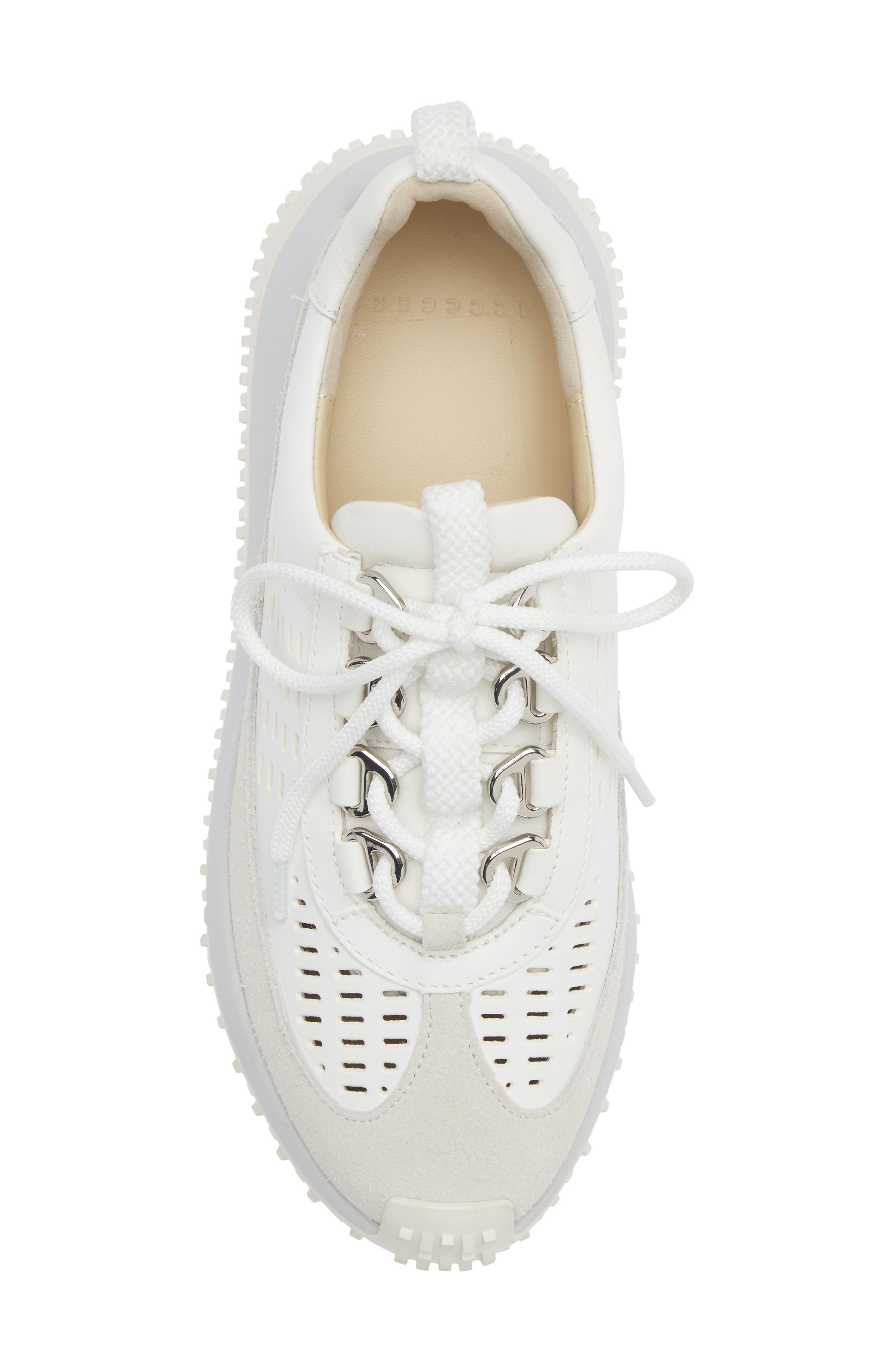 4CCCCEES Kapok Pinto Platform Sneaker, Alternate, color, White