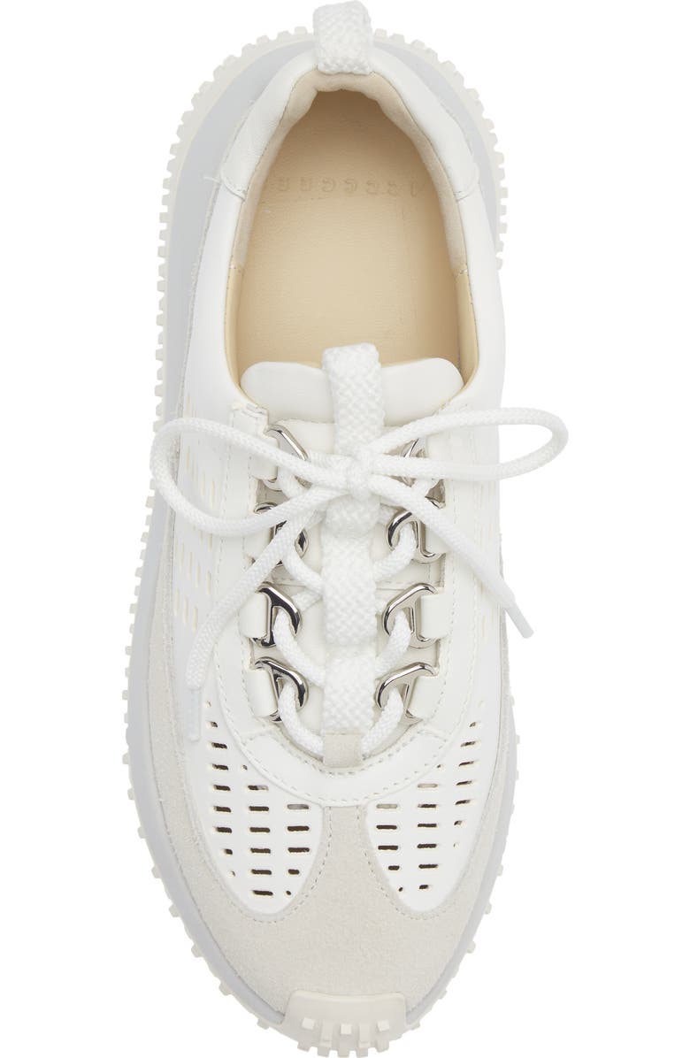 4CCCCEES Kapok Pinto Platform Sneaker, Alternate, color, White