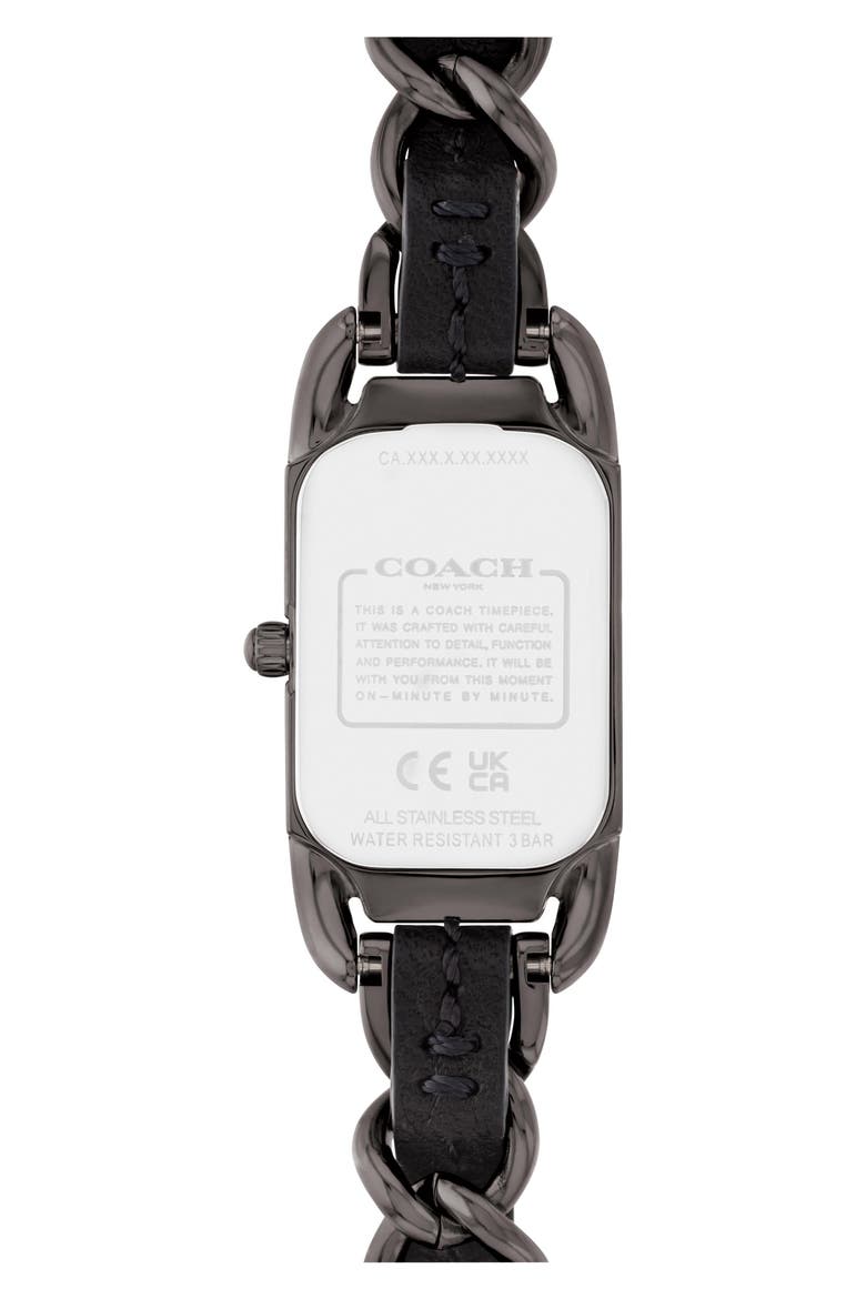 Cadie Rectangular Bracelet Watch, Alternate, color, BLACK