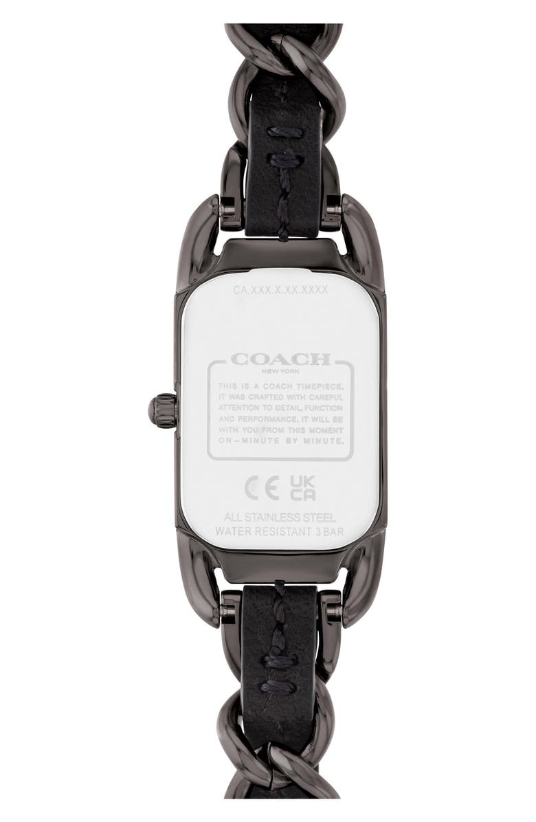 COACH Cadie Rectangular Bracelet Watch, Alternate, color, Black