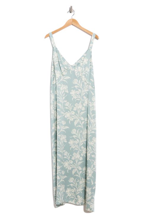 Floral Sandwashed Silk Midi Slipdress