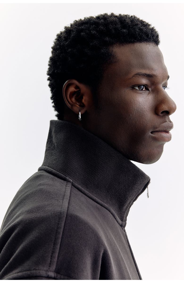 H&M Relaxed-fit boxy track jacket, Alternate, color, Black