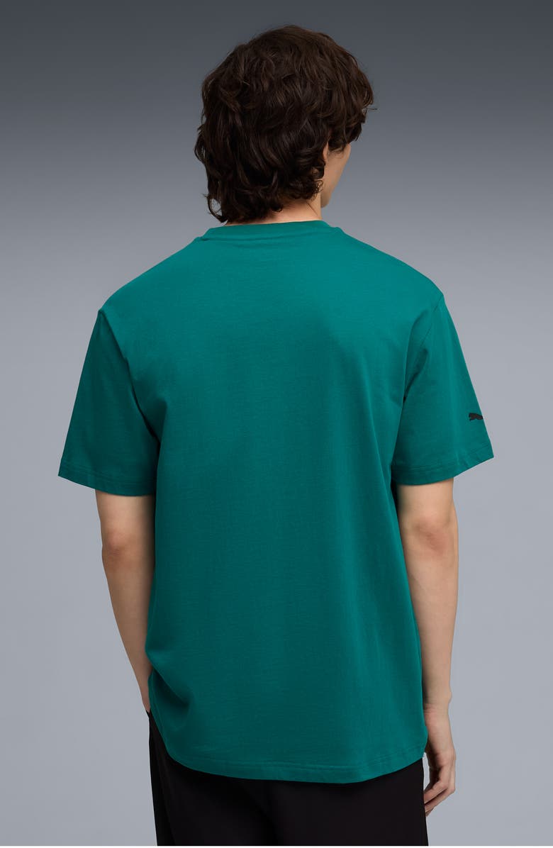PUMA AMF1 Relaxed Fit Cotton Graphic T-Shirt, Alternate, color, Green Lux