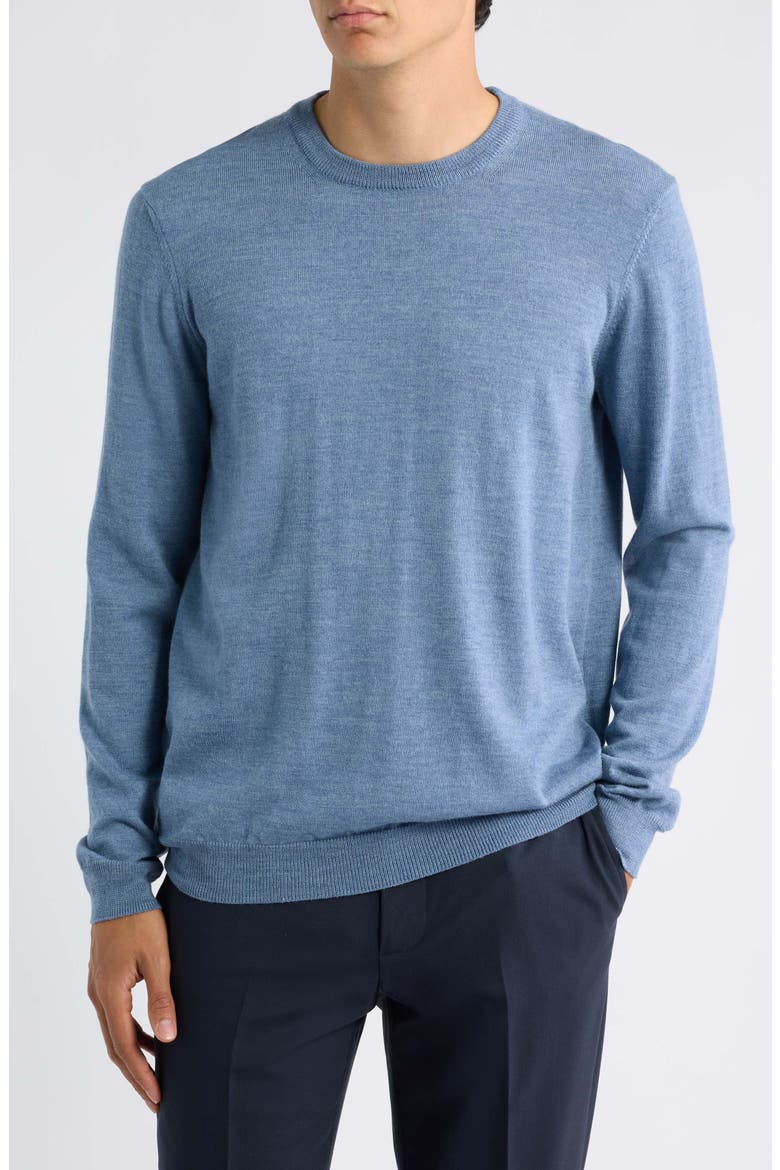 William Merino Wool Crewneck Sweater, Main, color, AIR BLUE