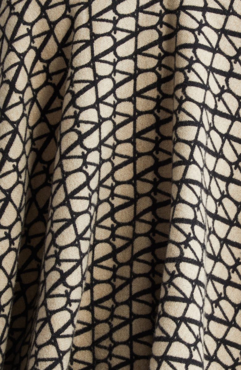 Valentino Garavani VLOGO Toile Iconographe Virgin Wool & Cashmere Poncho, Alternate, color, 