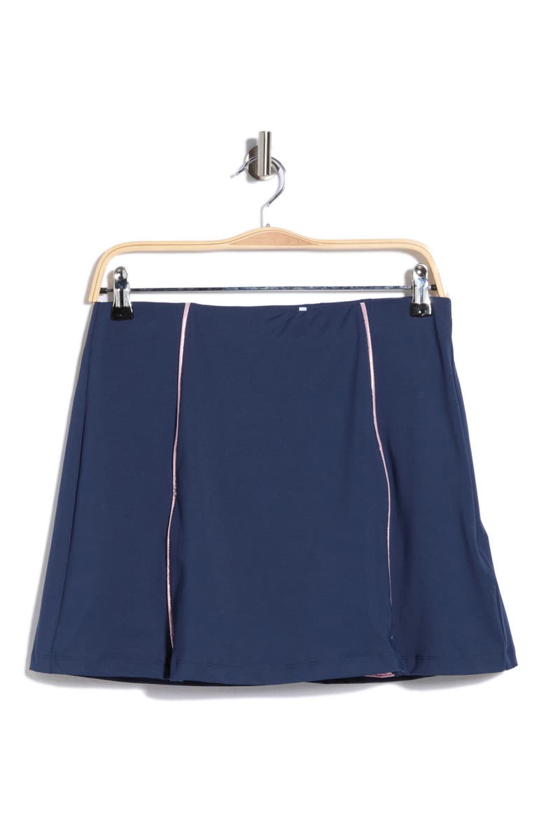 High Waist Colorblock Skirt, Main, color, BLACK IRIS