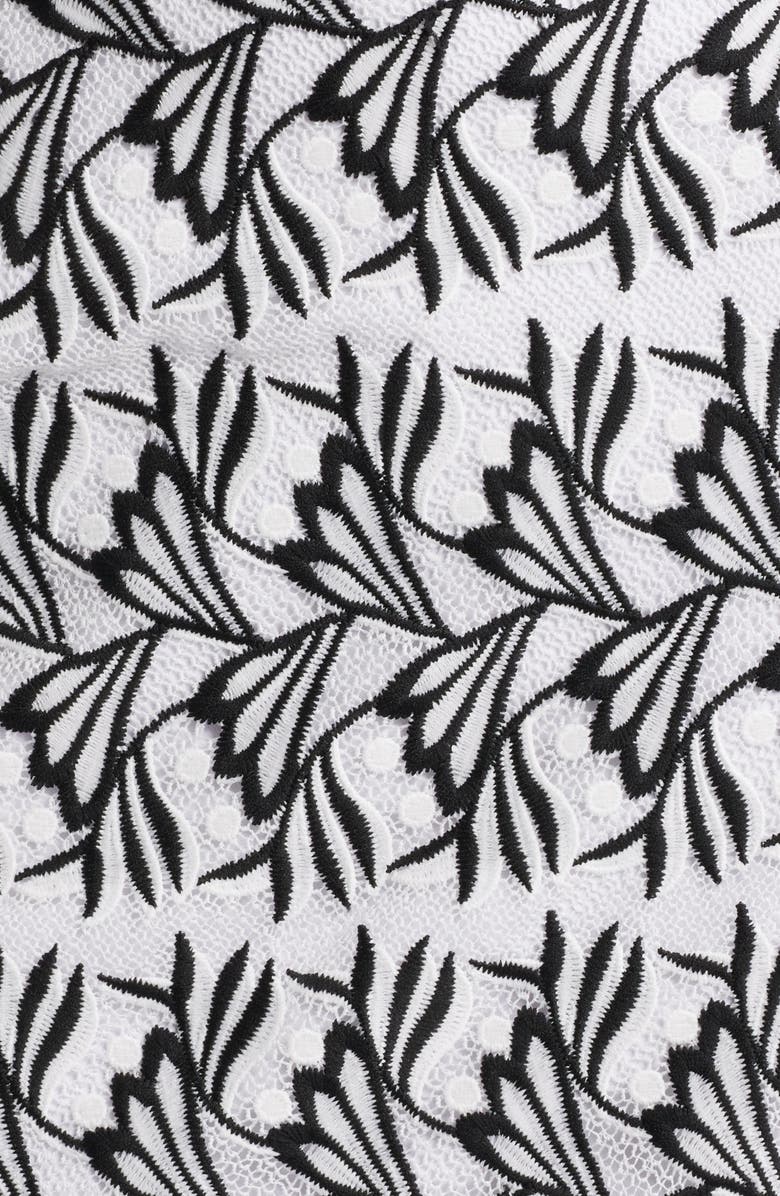 Sam Edelman Strapless Jacquard Sheath Dress, Alternate, color, Black/ White