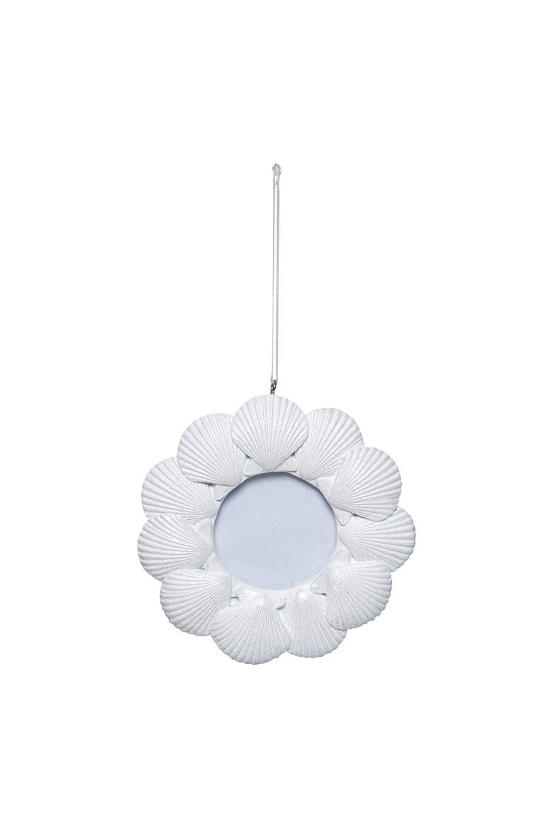 Shell Frame Tree Ornament, Main, color, White