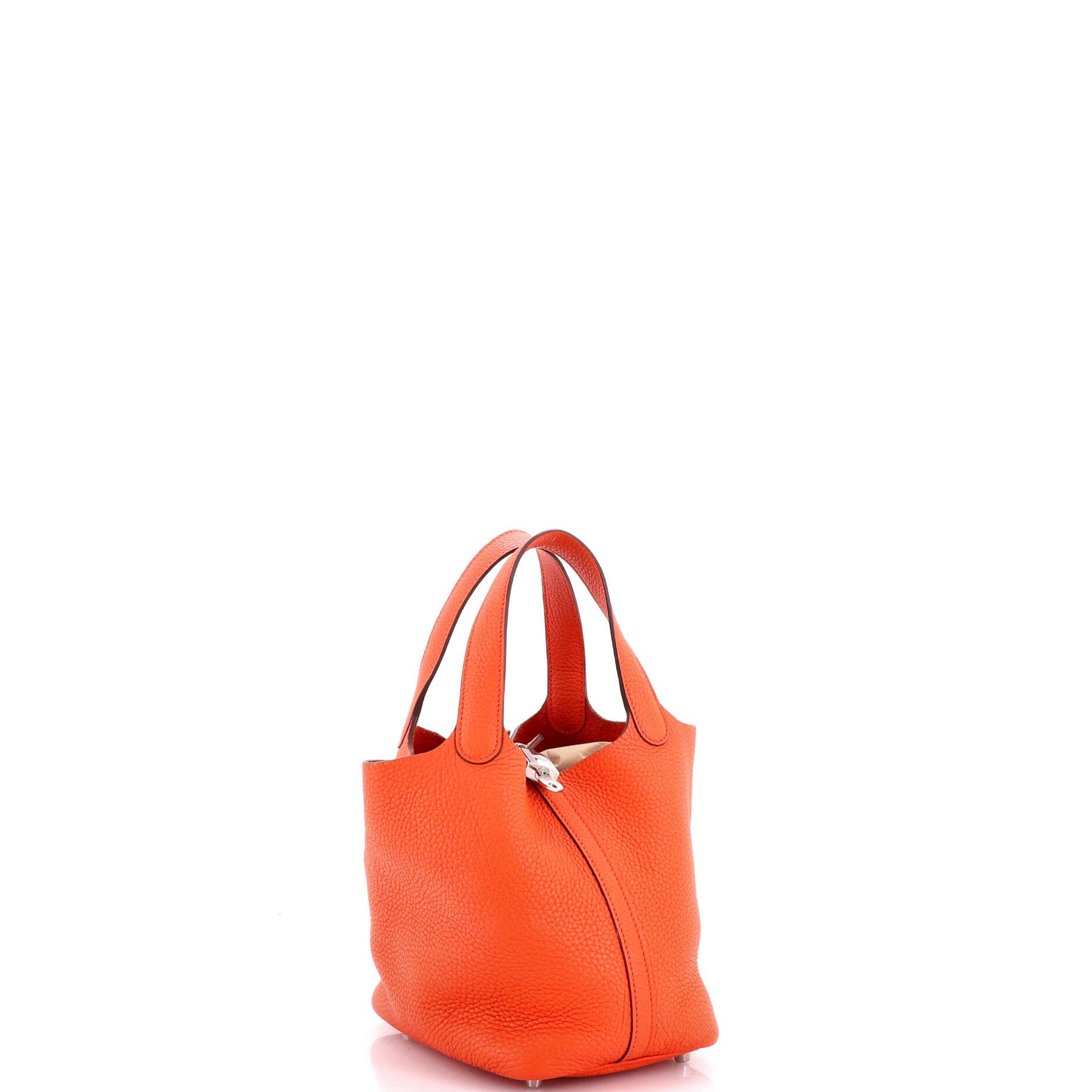 Pre-Owned Hermes Picotin Lock Bag Clemence PM, Alternate, color, Orange Poppy