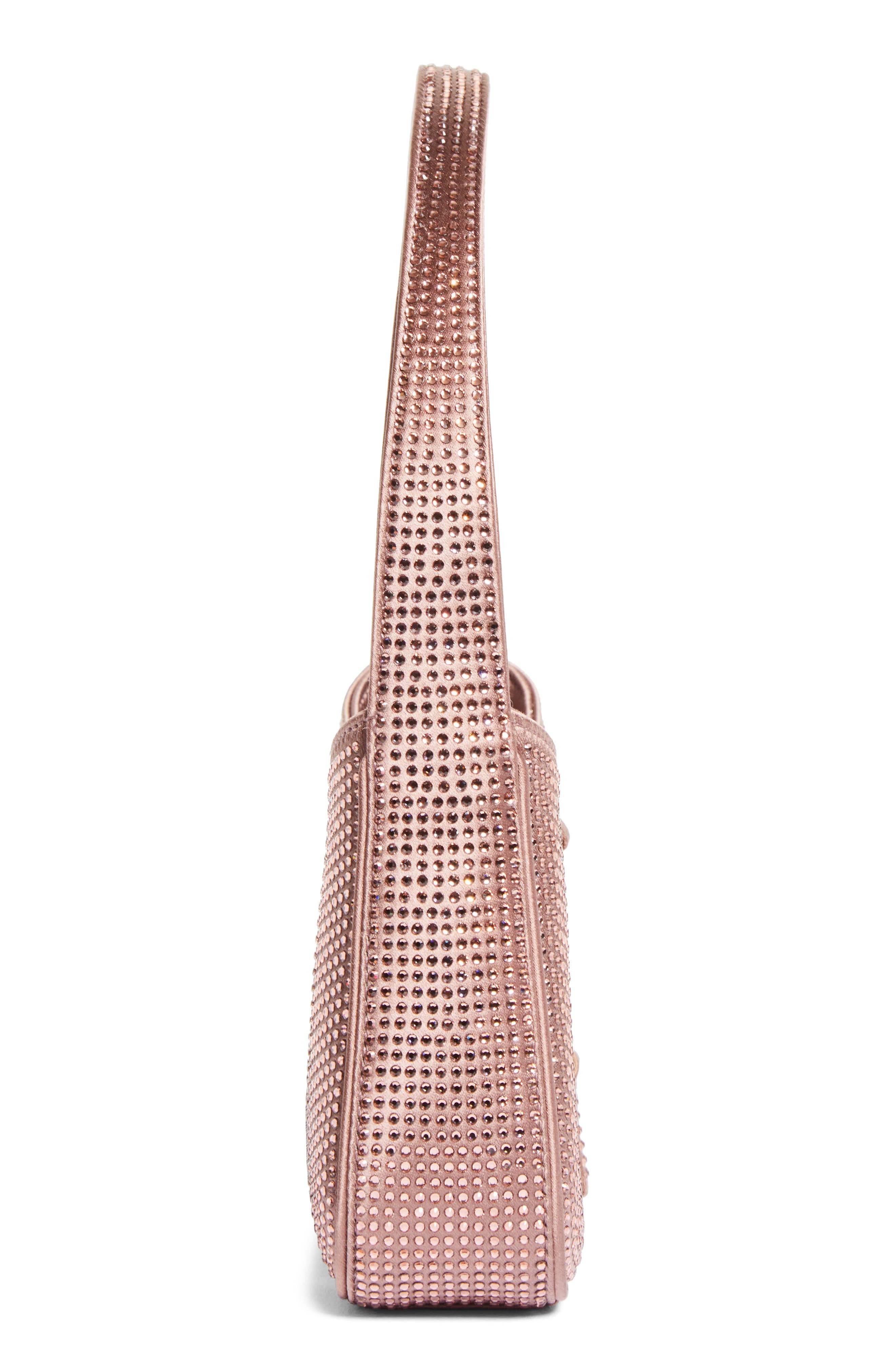 Saint Laurent Le Mini Embellished Leather Hobo Bag, Alternate, color, Elderberry