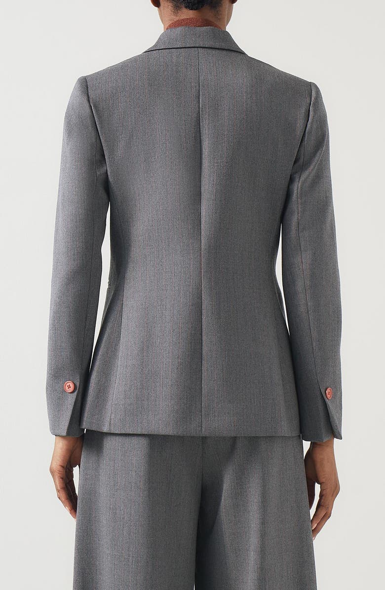 LK Bennett Hally Stripe Stretch Wool Blazer, Alternate, color, 