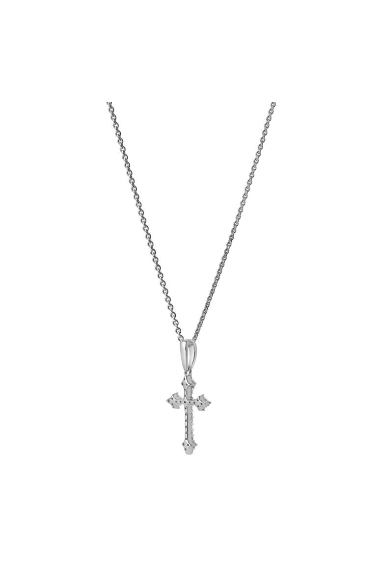 LuvMyJewelry Lumina Cross Diamond Pendant in 14K Gold, Alternate, color, 14K White Gold