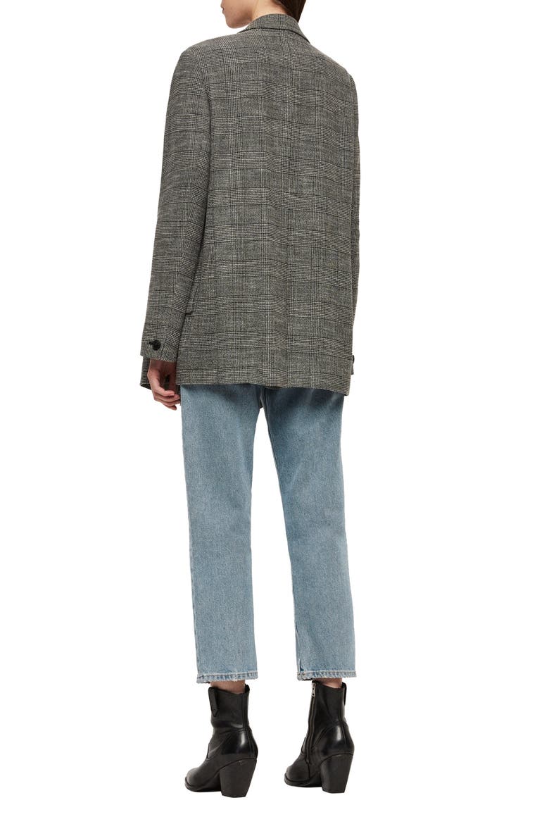 Helei Windowpane Plaid Oversize Blazer, Alternate, color, BLACK/ WHITE