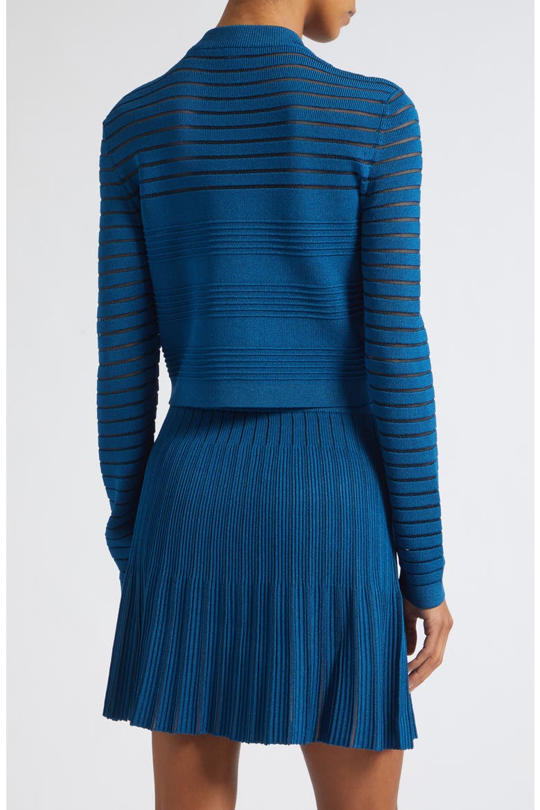 Ottoman Stripe Cardigan, Alternate, color, 6BR NIGHT BLUE