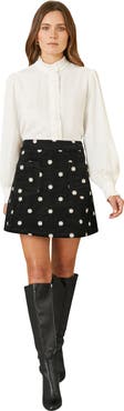 Yumi Corduroy Daisy Mini Skirt
