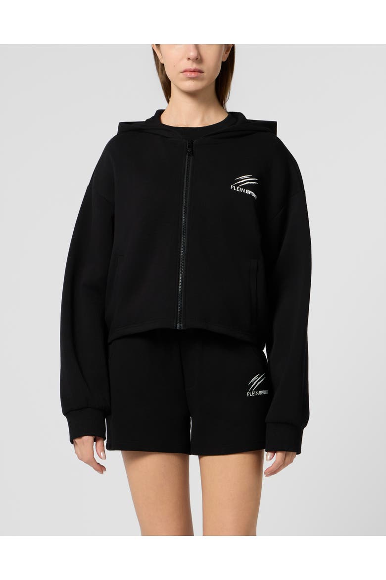 Hoodie Sweatjacket Scratch Women, Main, color, black