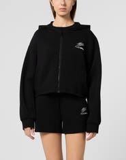 PLEIN SPORT Zip Hoodie Icon Scratch Women