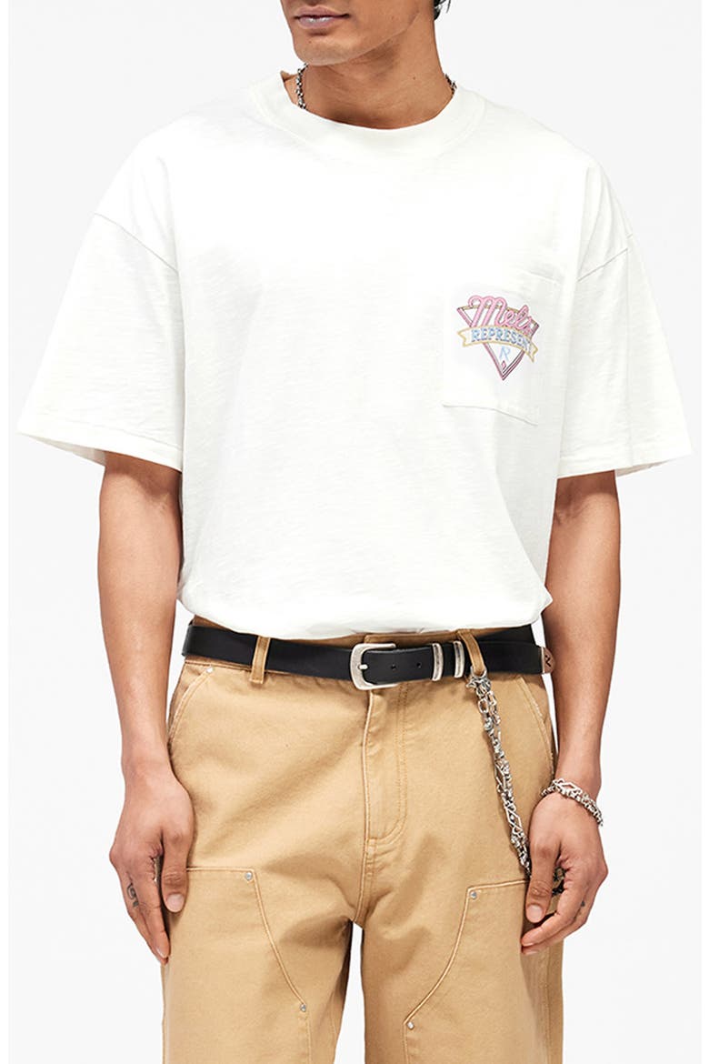 Mel's Diner Cotton Pocket T-Shirt, Main, color, FLAT WHITE