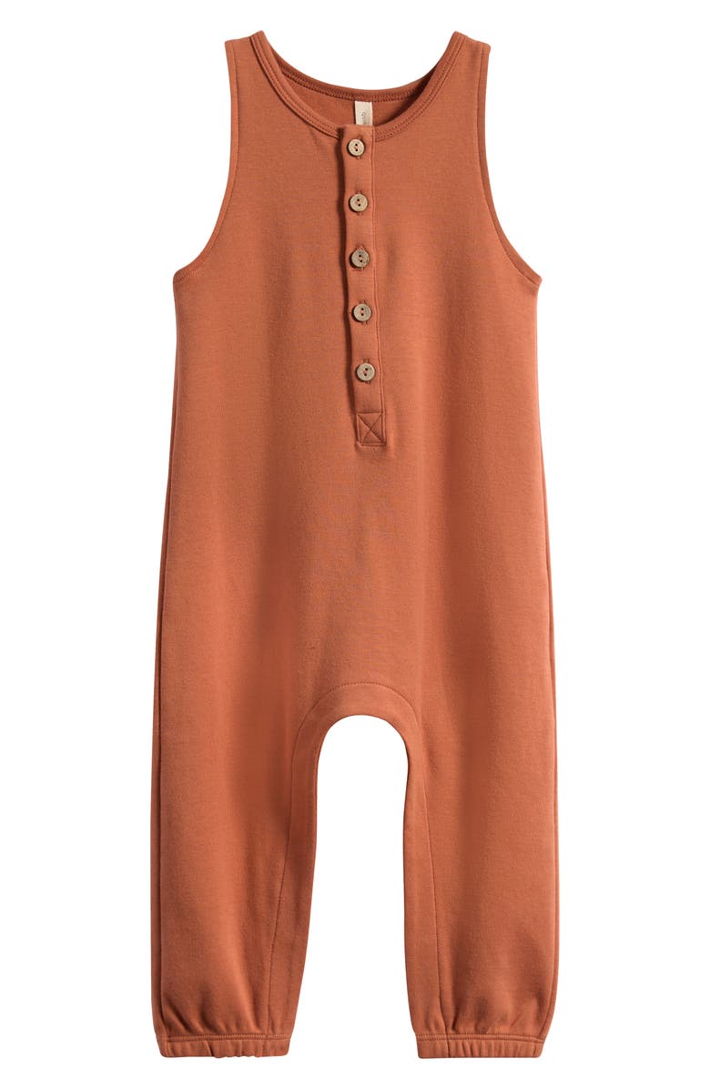 QUINCY MAE Poppy Cotton Romper, Main, color, Poppy