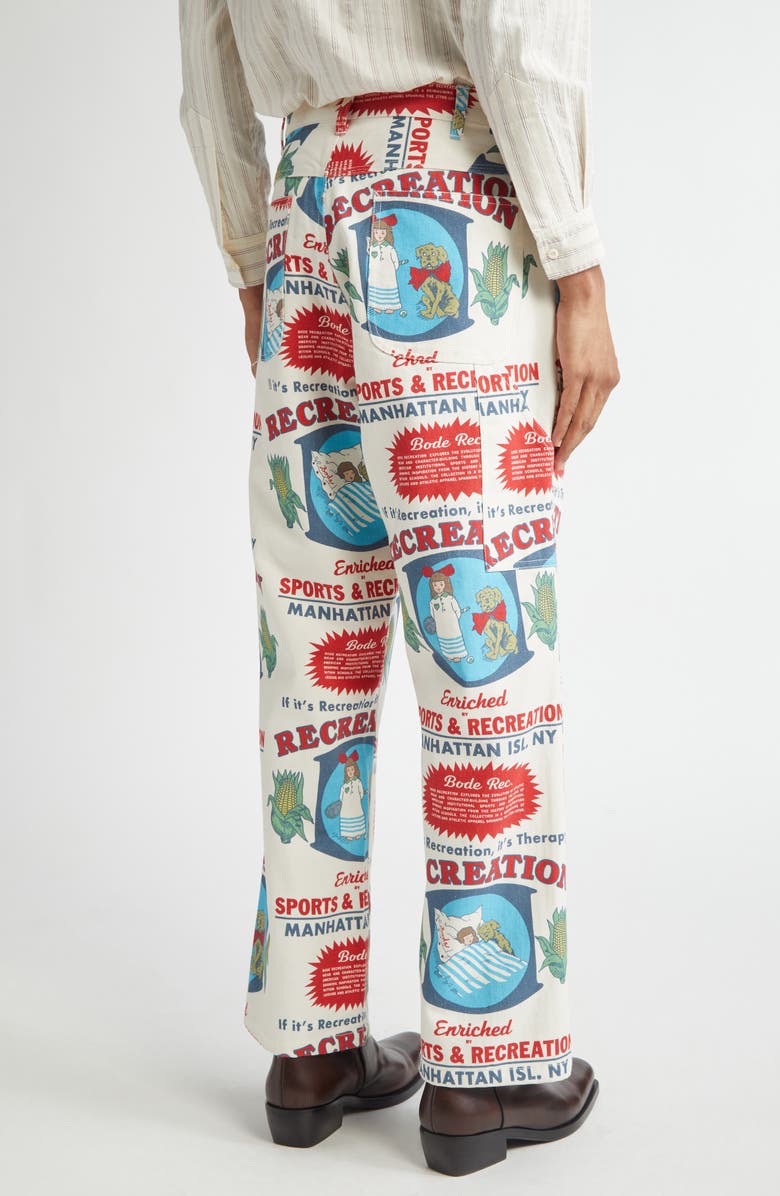 Bode Enrichment Knolly Brook Trousers, Alternate, color, White Multi