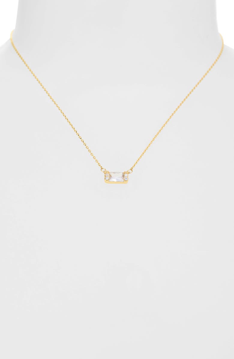 Leith Stone Drop Necklace & Stud Earrings Set, Alternate, color, Clear- Gold