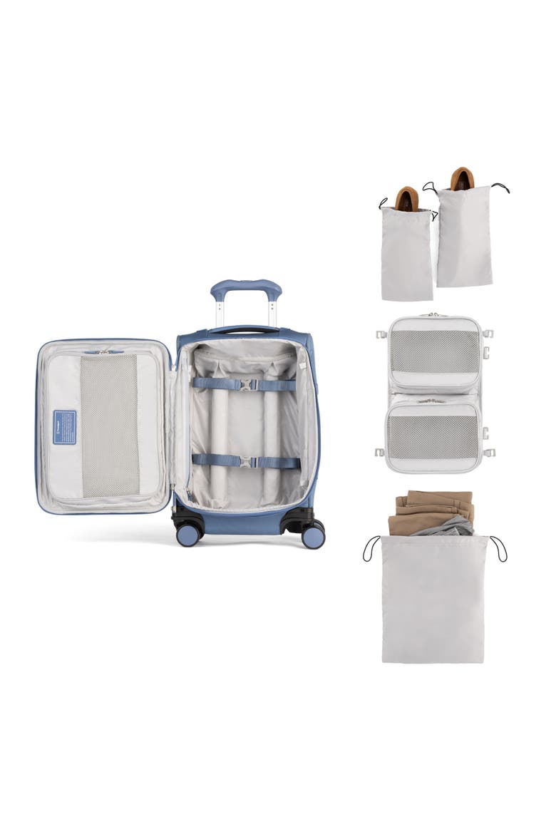 Versapack + Softside 21" Carry On & 29" Large Checked Spinner Luggage Set, Alternate, color, Elemental Blue