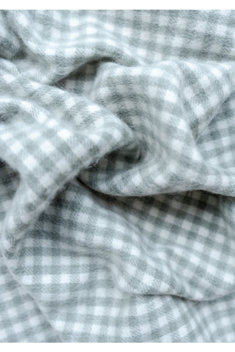 Lambswool Gingham Baby Blanket, Alternate, color, Sage Nursery Gingham