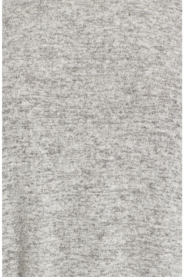 Rib Long Sleeve Fuzzy Top, Alternate, color, LIGHT HEATHER GREY