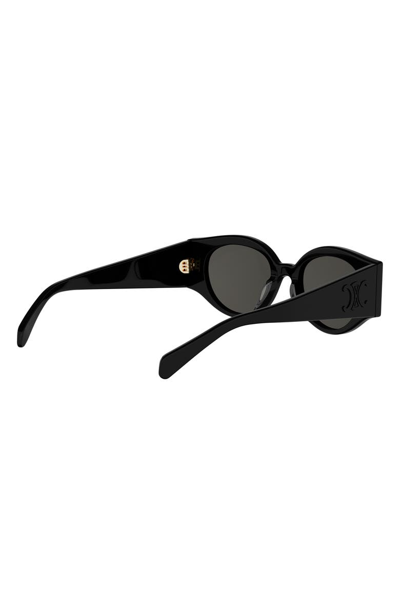 CELINE Triomphe Stamp 50mm Butterfly Sunglasses, Alternate, color, Shiny Black / Smoke