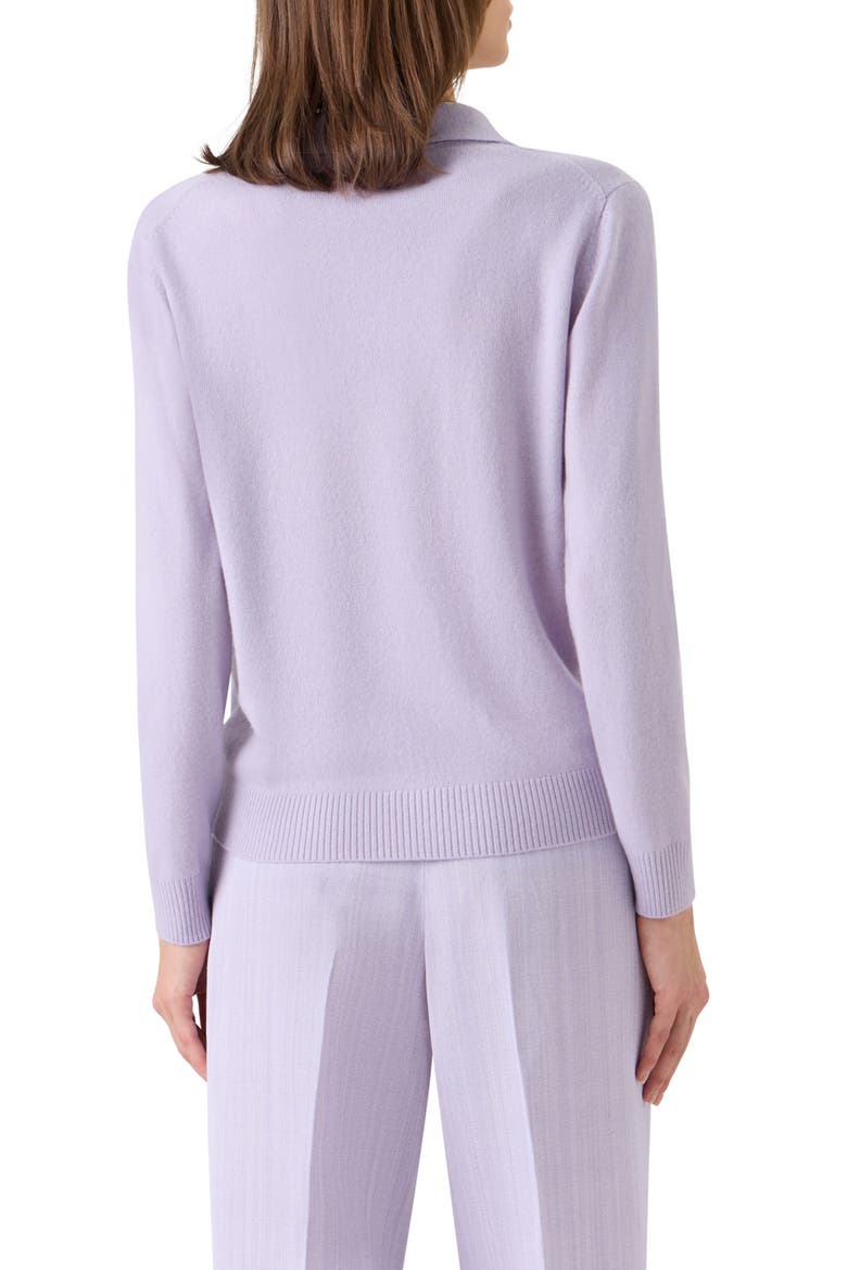 Cashmere Polo Sweater, Alternate, color, MALVA