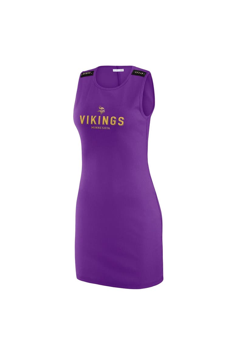 Women's WEAR by Erin Andrews x Gracie Hunt Purple Minnesota Vikings Ribbed Tank Dress, Alternate, color, Purple