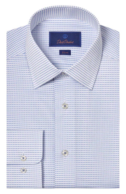 Slim Fit Neat Cotton Dobby Dress Shirt