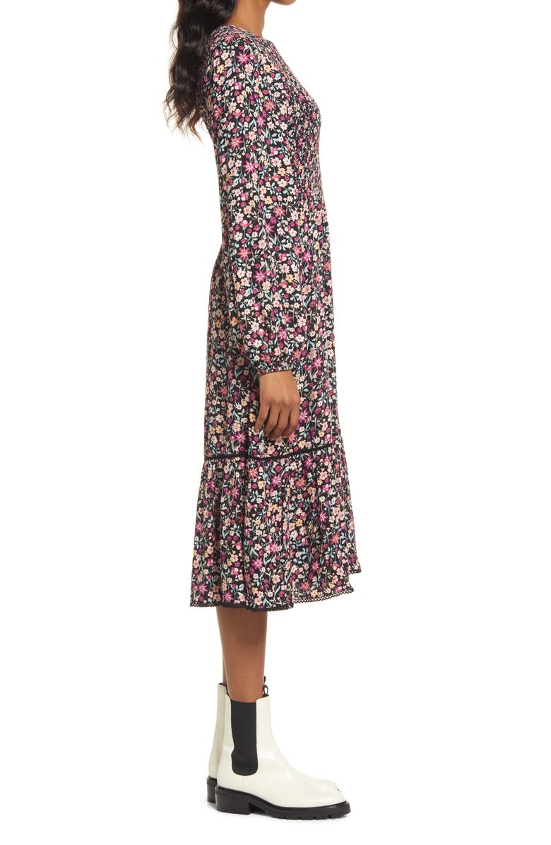 Lost + Wander Vinyards in the Valley Long Sleeve Midi Dress, Alternate, color, 