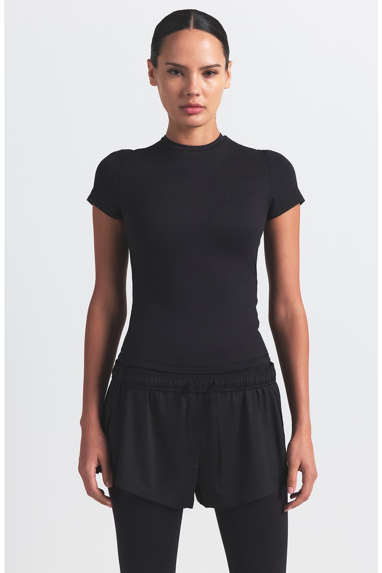 Airy Mini Shorts, Alternate, color, OBSIDIAN