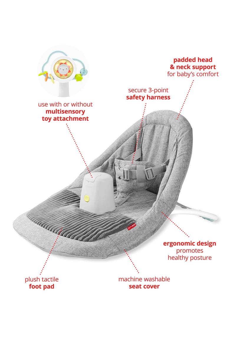Silver Lining Cloud Upright Activity Floor Seat, Alternate, color, GREY MULTI