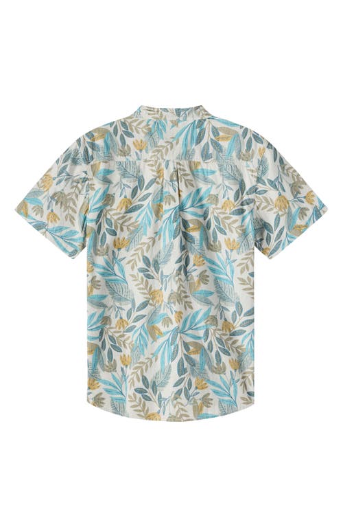 O'neill Kids' Terrace Print Short Sleeve Button-up Shirt In Multi