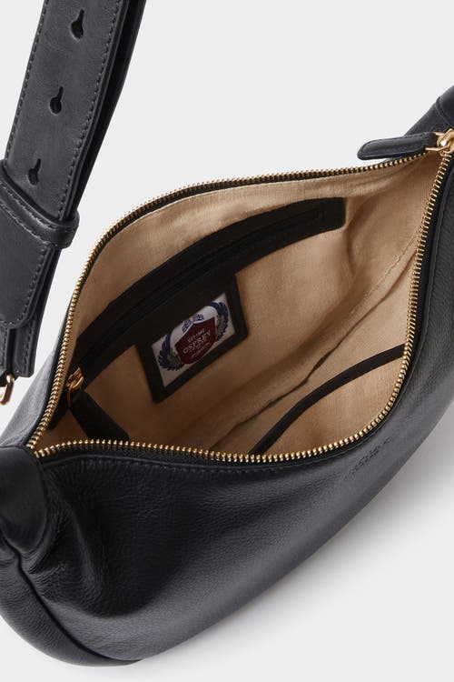 Osprey London The Oxford Leather Sling Bag In Black