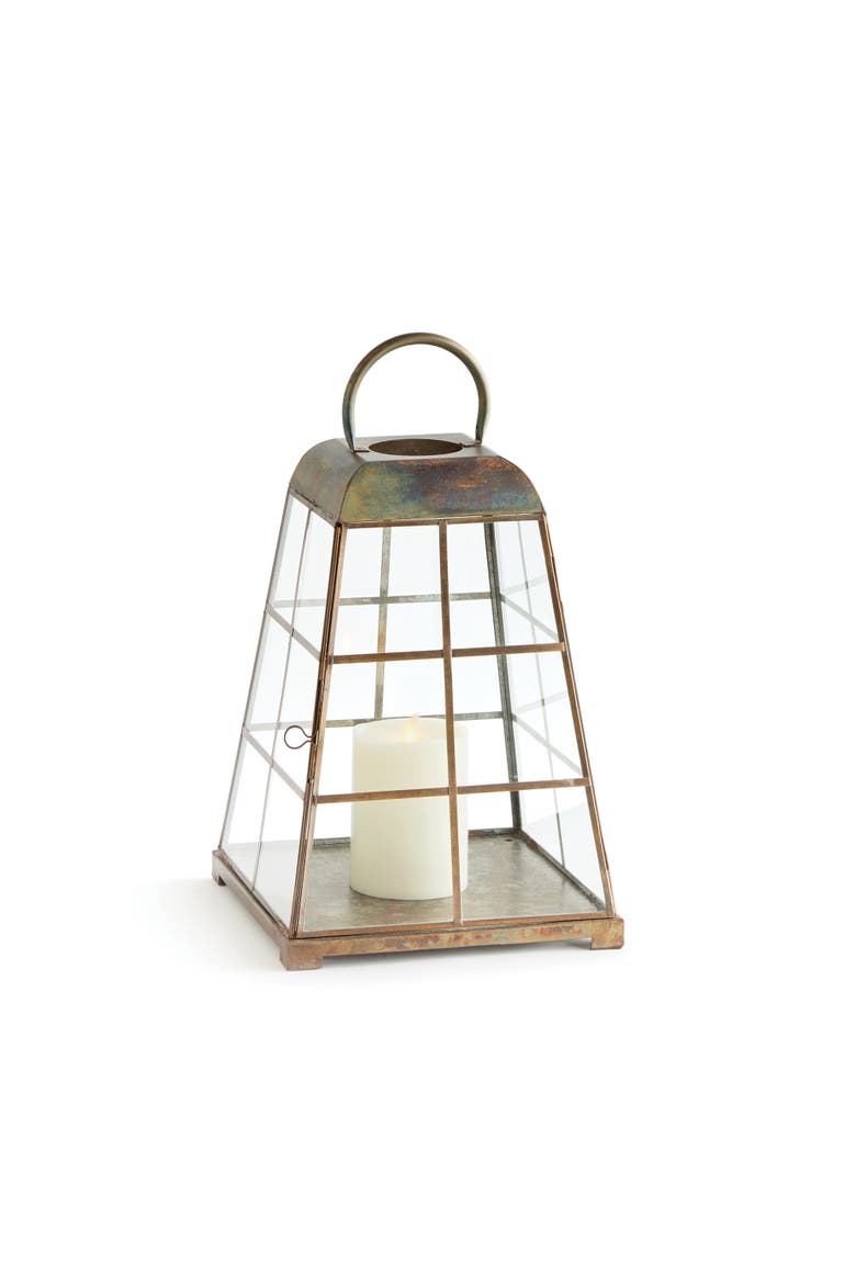 Dexter Lantern Candle Holder, Main, color, Gold