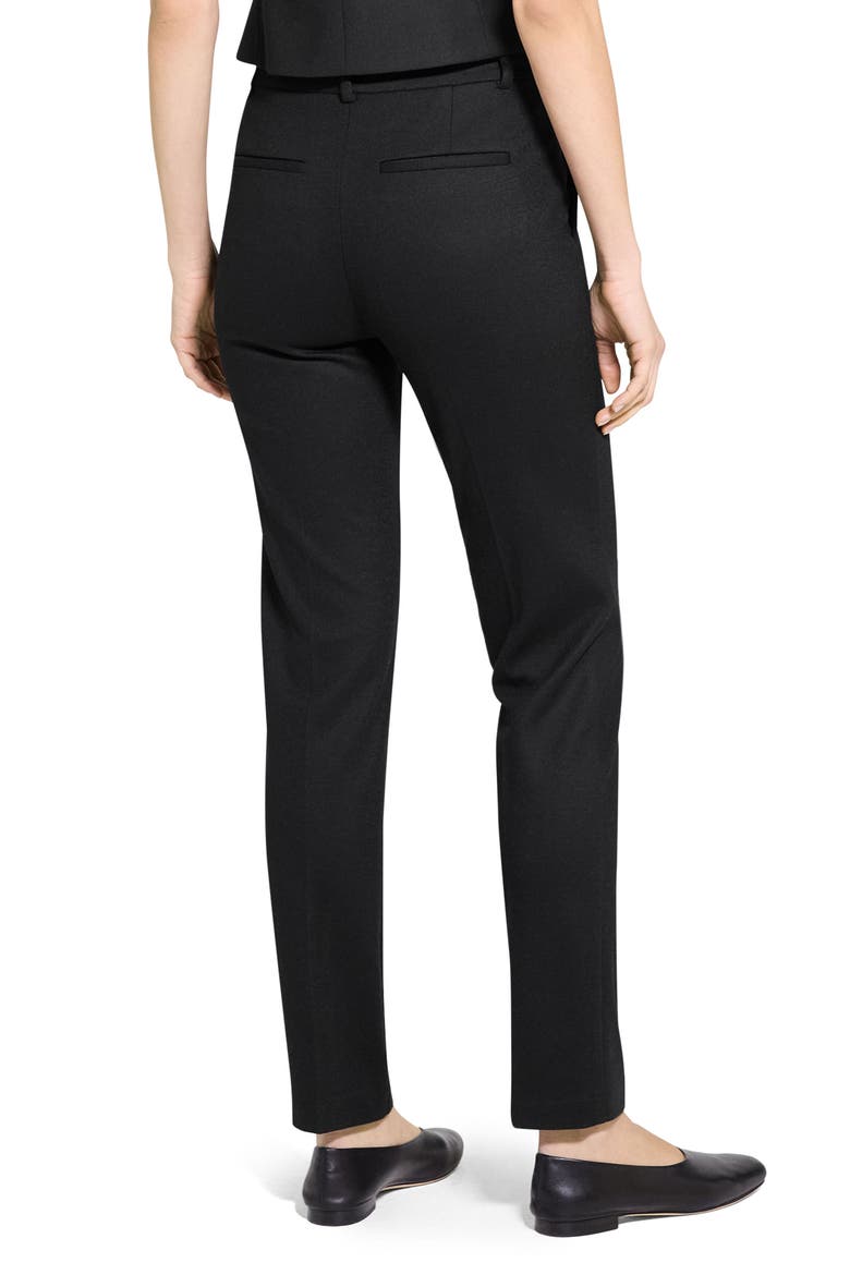 Slim Fit Wool Blend Pants, Alternate, color, BLACK